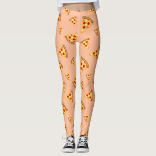 Leggings Melocotón patrón de pizzas Guay y divertidas