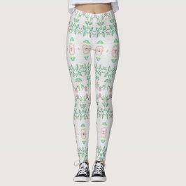 Leggings Melocotón Rosa y Verde