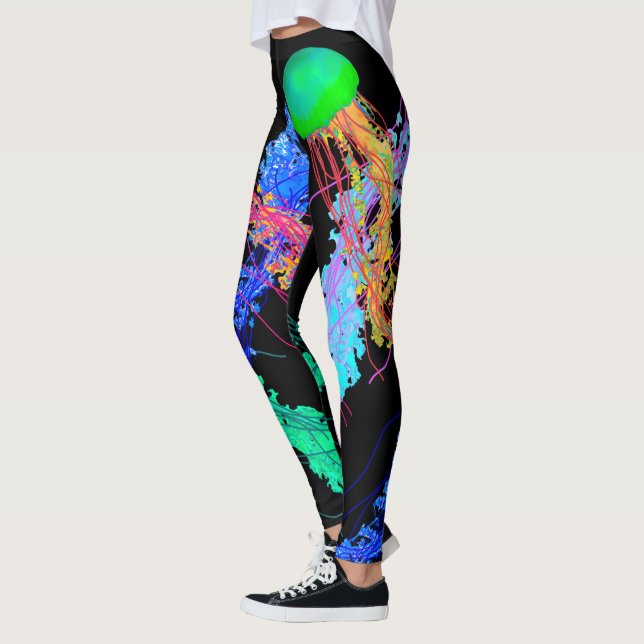 Leggings Melocotones en negro - Piernas (Izquierda)