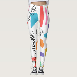 Leggings Memphis Art: Diseño superficial Grunge