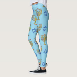 Leggings Menorahs mosaicos + estrellas