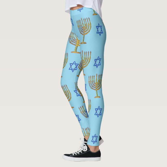 Leggings Menorahs mosaicos + estrellas (Izquierda)