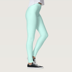Leggings menta verde de cameo sólido turquesa suave
