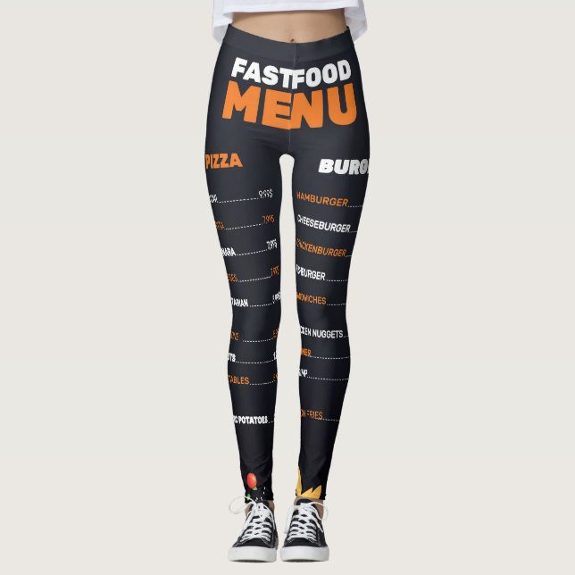 Leggings Menú de comida rápida (Anverso)
