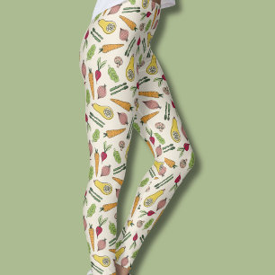 Leggings Mercado de Agricultores de Verduras Cultivadas Loc