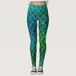 Leggings Merma verde azul