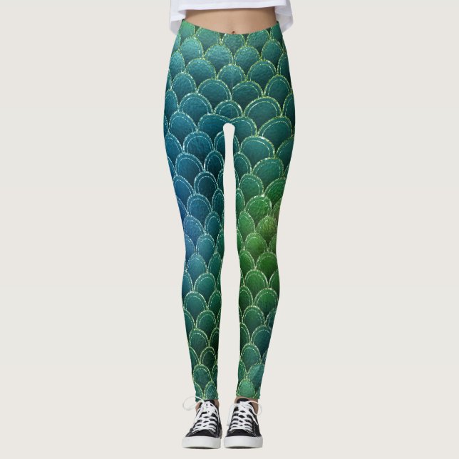 Leggings Merma verde azul (Anverso)