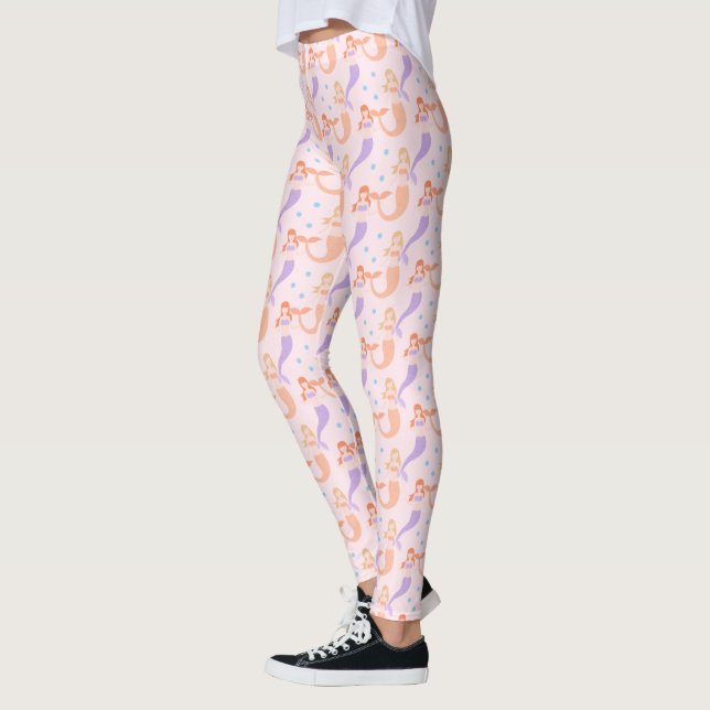 Leggings Mermaid | Patrón de burbujas de pastel (Izquierda)