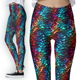 Leggings Mermaid Scales Fish Underwater Ocean Monster