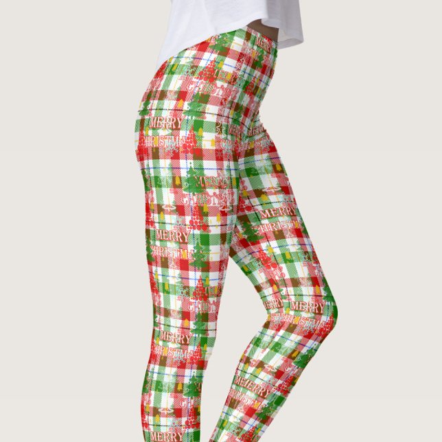 Leggings Merry Christmas Decorated Plaid Tartán (Subido por el creador)