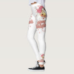 Leggings Merry Christmas Retro Typography Santa Gorra Rosa<br><div class="desc">Feliz Navidad,  tipografía retro rosa con un Santa Claus con un gorra rosa.</div>