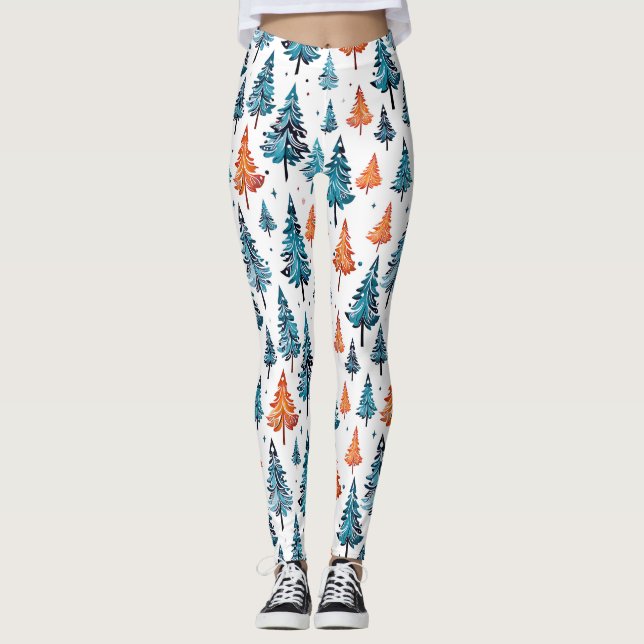 Leggings Merry Joyous Christmas Trees (Anverso)