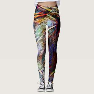 Leggings Mess de arañazos digitales con tacto brillante y o