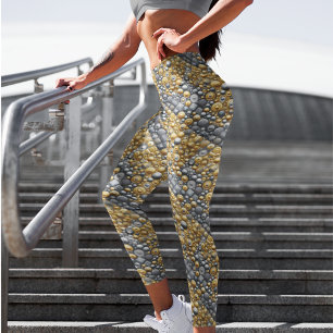Leggings Metálico de Dressy dorado y plateado