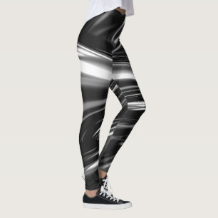 Leggings Metalizado de plata flotante