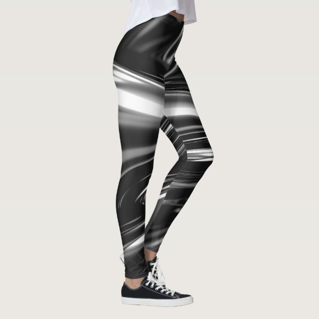 Leggings Metalizado de plata flotante (Derecha)
