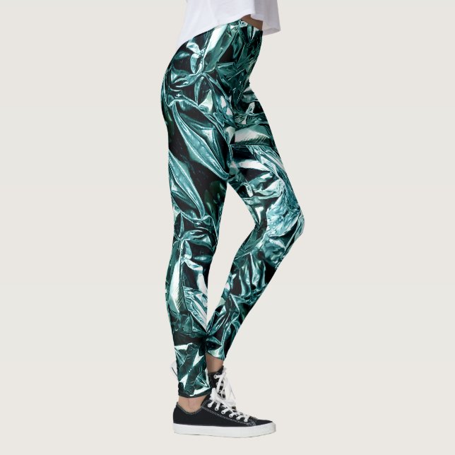 Leggings Metallic Abstract 101 Deep Teal (Derecha)