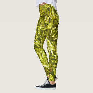 Leggings Metallic Abstract 101 Verde Lima