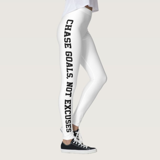 Leggings Metas de persecución, no excusas de blanco (Derecha)