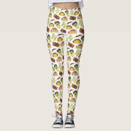 Leggings México México Tex Mex Food Taco Enchilada Chimicha
