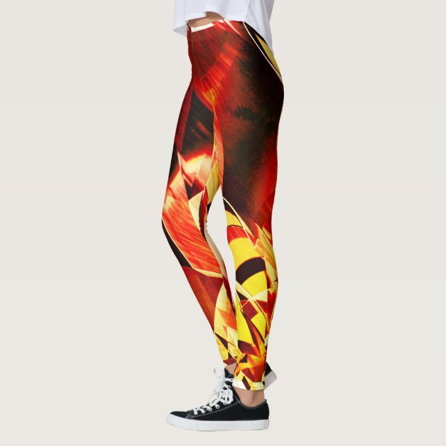 Leggings Mezcla amarillenta con rojo oscuro, fuerte y estra (Izquierda)