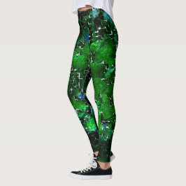 Leggings Mezcla de hojas claras y rústicas en mosaico