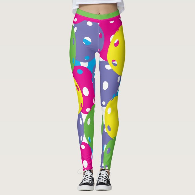 Leggings Mezcla luminosa de bolas de pollo (tamaño de mosai (Anverso)
