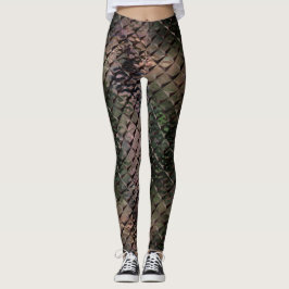 Leggings Mezclar cuadrados 3D con vidrio martillo de fondo