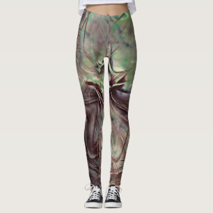 Leggings Mezclar las manchas digitales marrón con manchas d