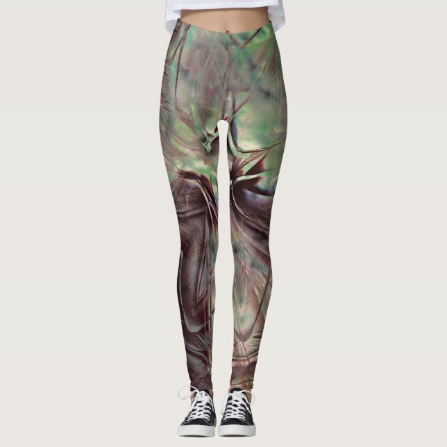Leggings Mezclar las manchas digitales marrón con manchas d (Anverso)