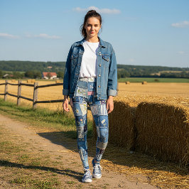 Leggings Mezclilla de parches