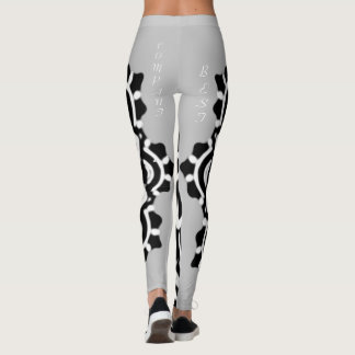 LEGGINGS MI MEJOR COMPAÑÍA MANDALA ART EN FLORES NEGROS