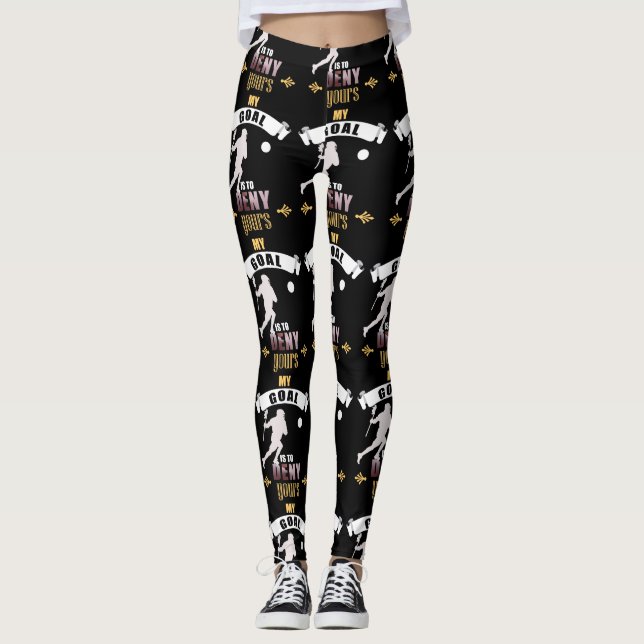 Leggings Mi Objetivo Es Negarle El Lacrosse (Anverso)