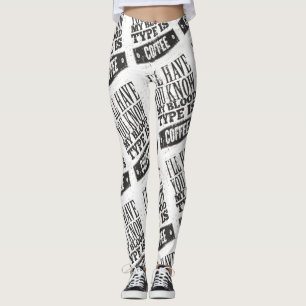 Leggings Mi Tipo De Sangre Es Café Gris Negro