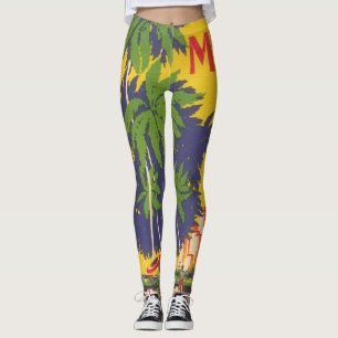 Leggings Miami Florida Vintage años 30 Deco