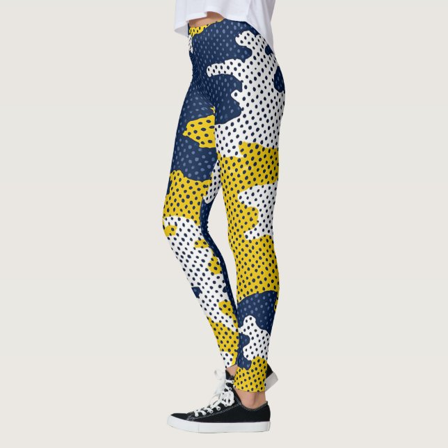 Leggings Michigan Navy & Maize Camo Printed  (Izquierda)