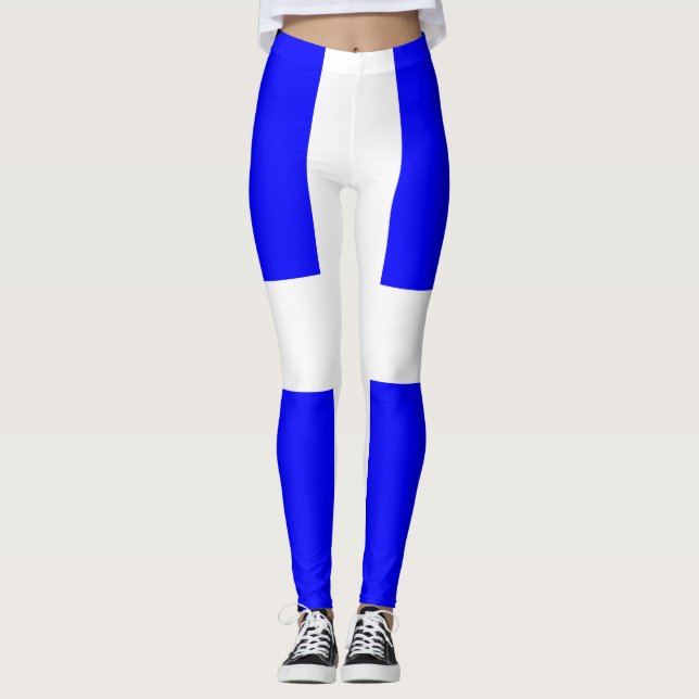 Leggings Mike blue white cross (Anverso)