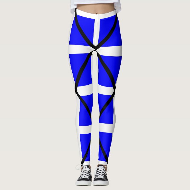 Leggings Mike blue white cross (Anverso)