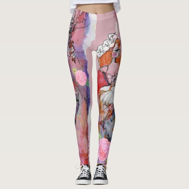 Leggings Mikitiez anime manga venus valentine cupid rosa (Anverso)