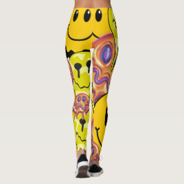 Leggings Mikitiez Cojín decorativo Smileyface jardín amaril