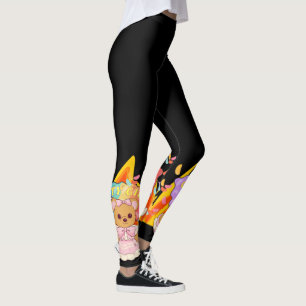 Leggings Mikitiez verano osito de peluche gelatina fuego de