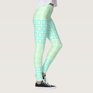 Leggings Mini Cuadrados En Cuadrados Mint Spearminado
