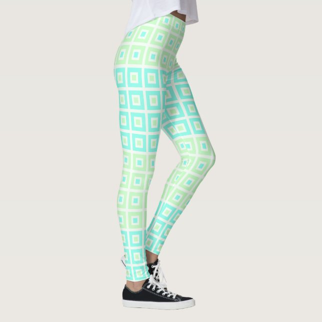 Leggings Mini Cuadrados En Cuadrados Mint Spearminado (Derecha)