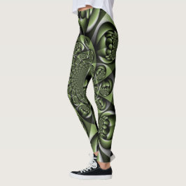Leggings Mini Esferas del bosque verde blanco