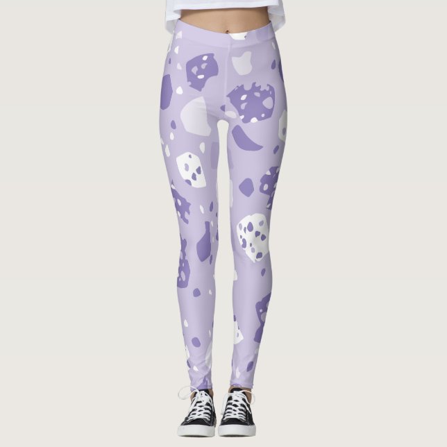 Leggings Minimal abstract purple pattern (Anverso)