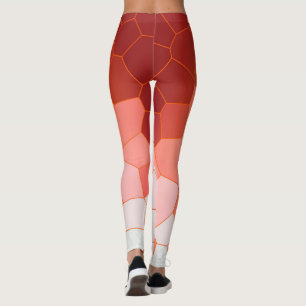 Leggings Minimalismo abstracto Art Coral Células blancas ro
