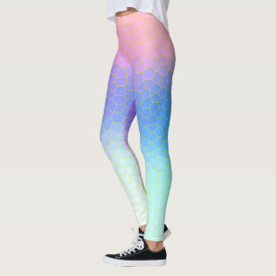 Leggings Minimalismo abstracto arte morado rosa azul