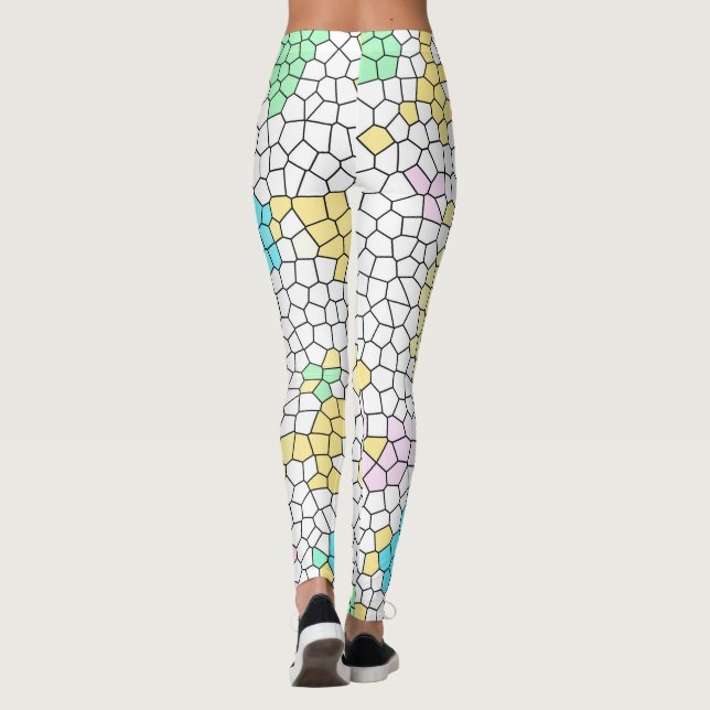 Leggings Minimalismo Resumen Arte Pale Pastel Textura (Reverso)