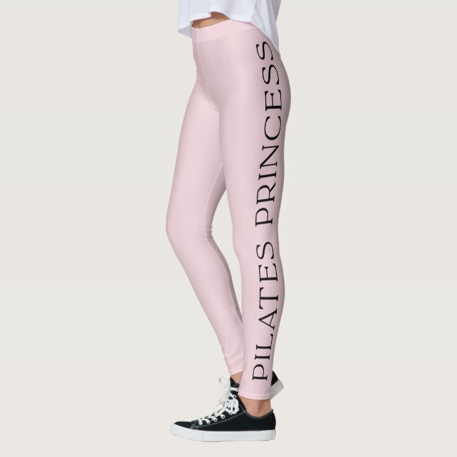 Leggings Minimalist Personalized Pink Pilates Princess (Izquierda)