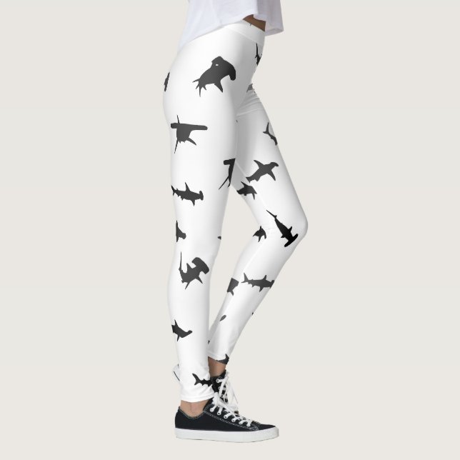 Leggings Minimalistic Hammerhead Shark Hammerhead Pattern (Derecha)